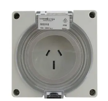 3 Pin Socket Outlet 20A 250V AC IP66 | Connected Switchgear