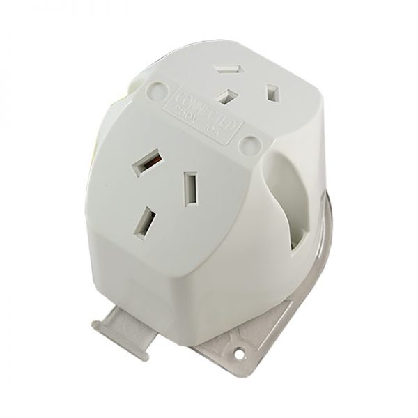 Double Surface Socket with Loop 10A 250V AC