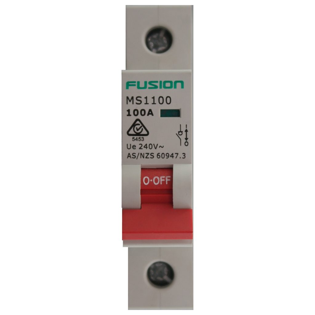 Single Pole Main Switch 100A 240V AC Connected Switchgear