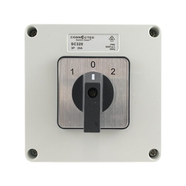 20A Changeover Switch 3 Pole 500V AC IP55