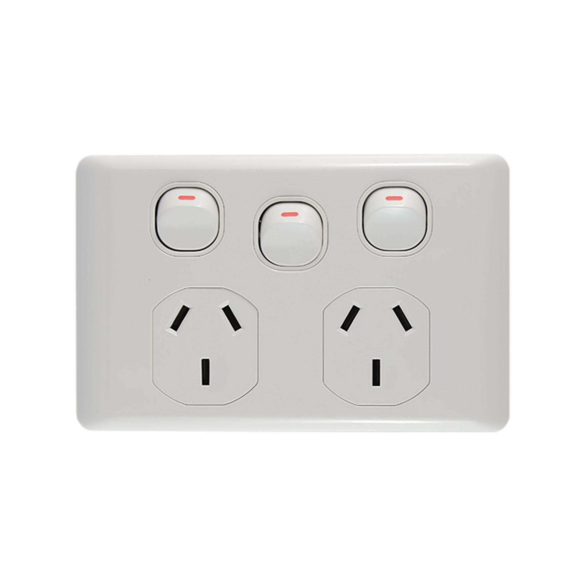 Double GPO with Extra Switch 10A/16A 250V AC BASIX Series