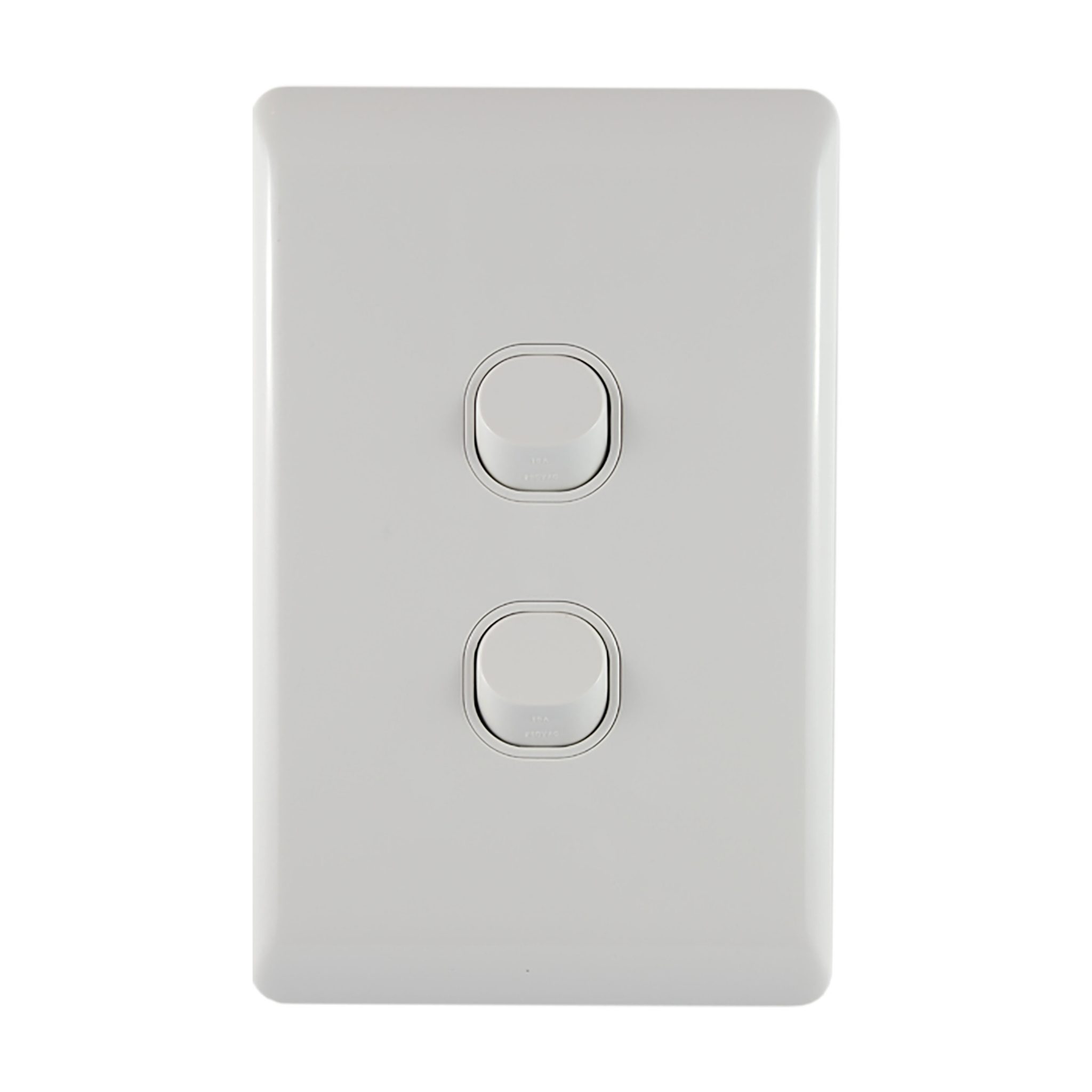 BASIX Light Switch 2 Gang 10A 250V AC Connected Switchgear