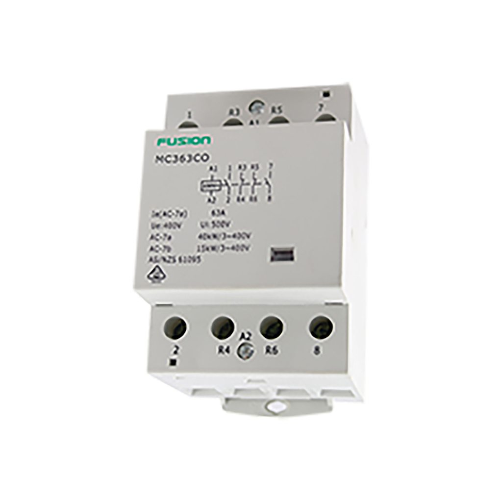Contactor 4 Pole 500V AC 40A NC Modular Contactors Connected Switchgear