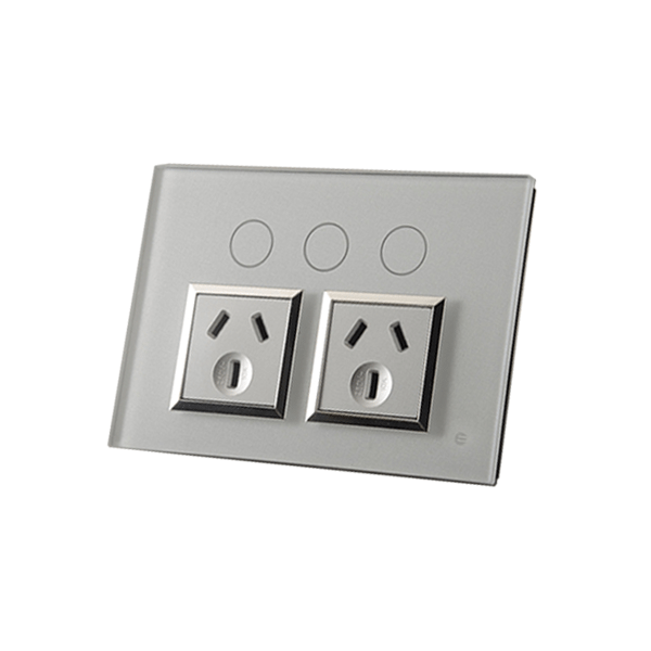 Touch Power Point Double + Extra Switch | I-TOUCH® Home