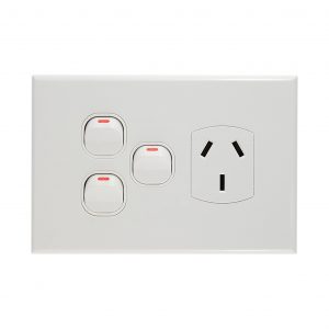 Single GPO with 2 Extra Switches 10A 240V | GEO Series
