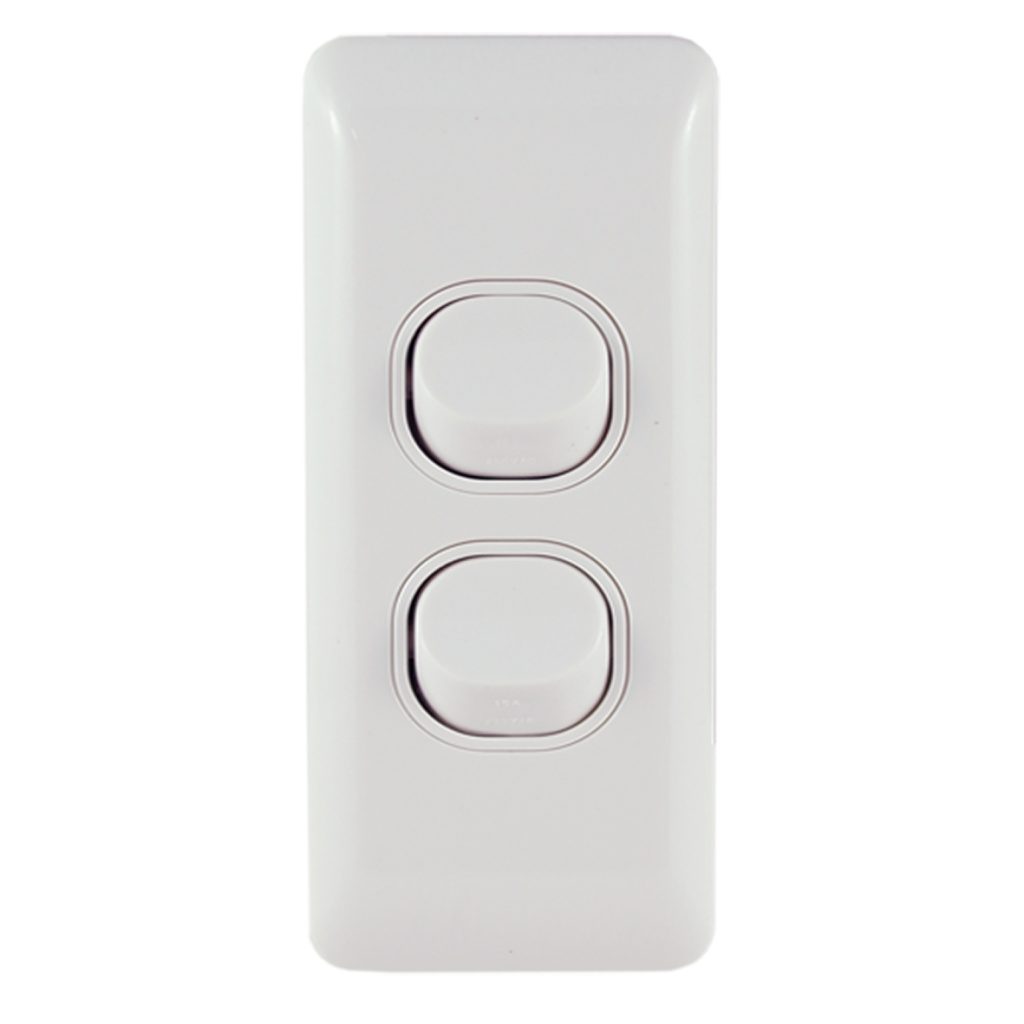 Architrave Switch 2 Gang Architrave Switches, BASIX Series