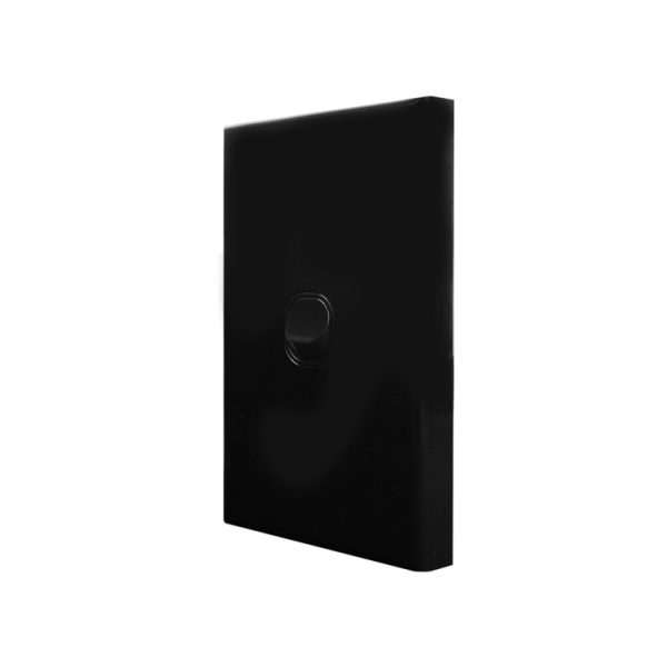 Light Switch 1 Gang - VERTICAL BLACK - Image 2