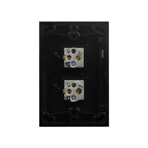 Light Switch 2 Gang - VERTICAL BLACK - Image 5