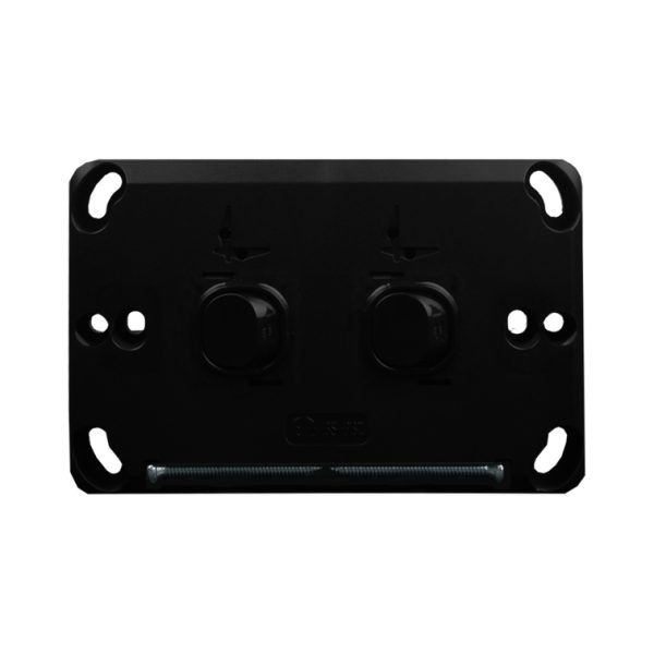 Light Switch 2 Gang - VERTICAL BLACK - Image 3