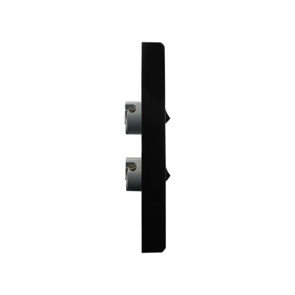 Light Switch 2 Gang - VERTICAL BLACK - Image 4