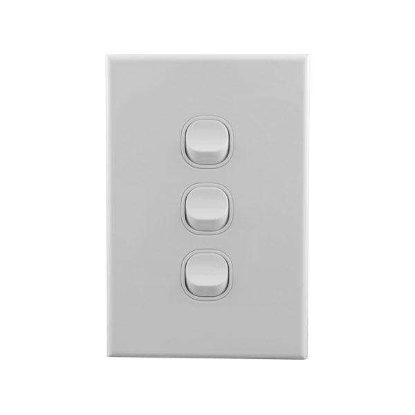 Light Switch 3 Gang 10amp 250V AC BASIX S