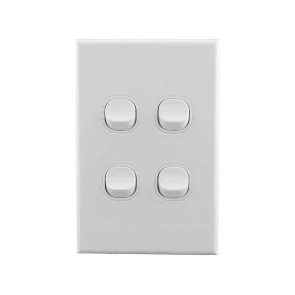 Light Switch 4 Gang 10amp 250V AC BASIX S