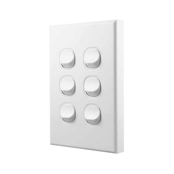 Light Switch 6 Gang - VERTICAL - Image 2
