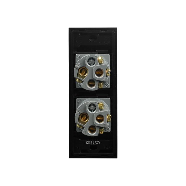 Architrave Switch 2 Gang - BLACK - Image 5
