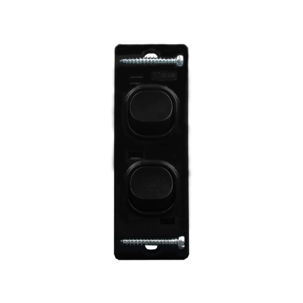 Architrave Switch 2 Gang - BLACK - Image 3