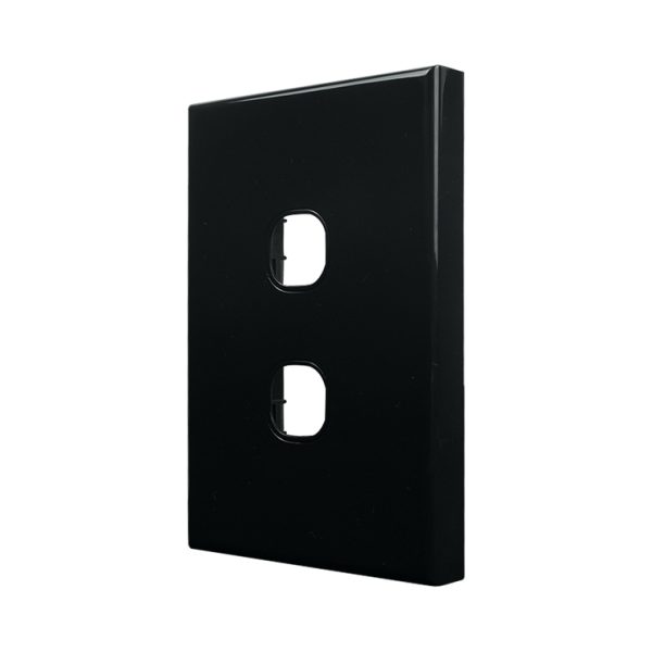 Grid Plate 2 Gang - BLACK - Image 2