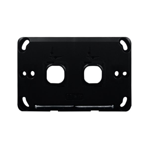 Grid Plate 2 Gang - BLACK - Image 3