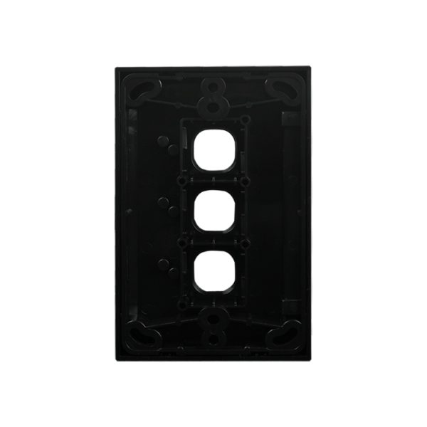 Grid Plate 3 Gang - BLACK - Image 5