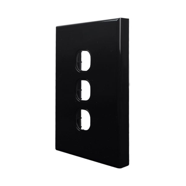 Grid Plate 3 Gang - BLACK - Image 2