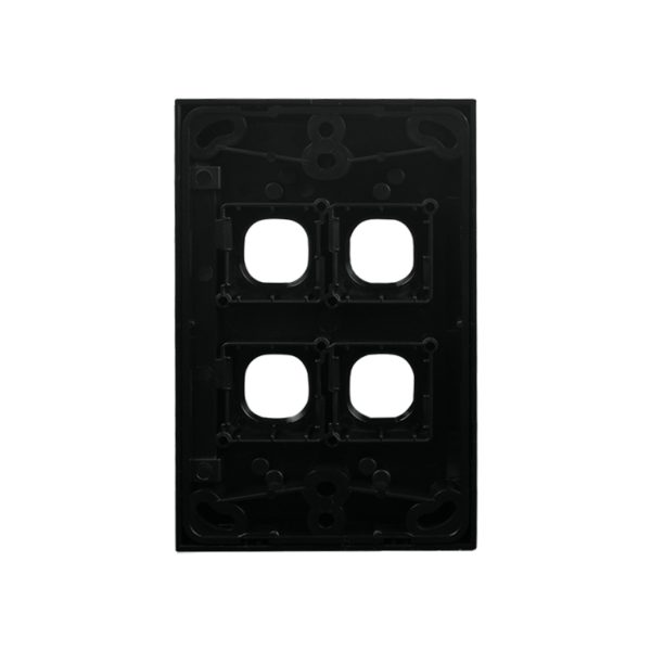 Grid Plate 4 Gang - BLACK - Image 5