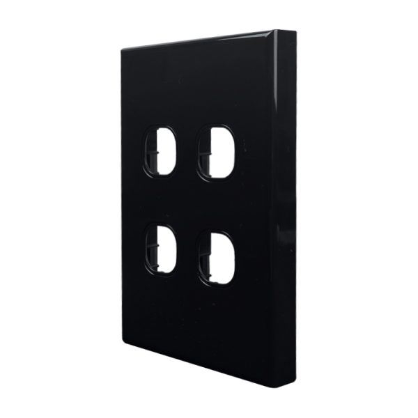 Grid Plate 4 Gang - BLACK - Image 2
