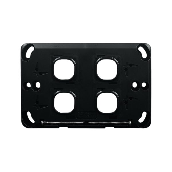 Grid Plate 4 Gang - BLACK - Image 3