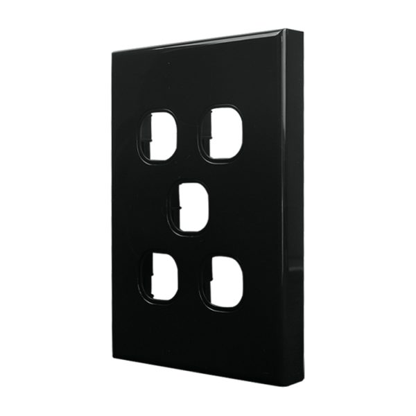 Grid Plate 5 Gang - BLACK - Image 2