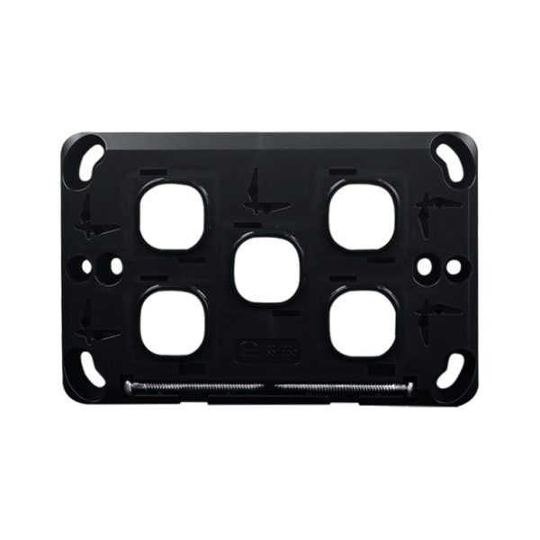 Grid Plate 5 Gang - BLACK - Image 3