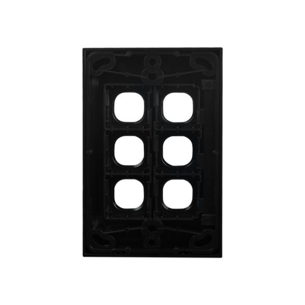 Grid Plate 6 Gang - BLACK - Image 5
