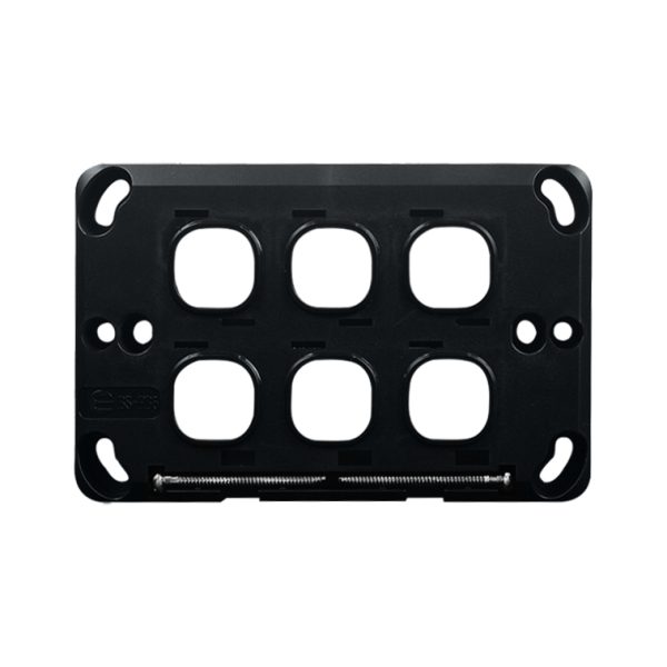 Grid Plate 6 Gang - BLACK - Image 3