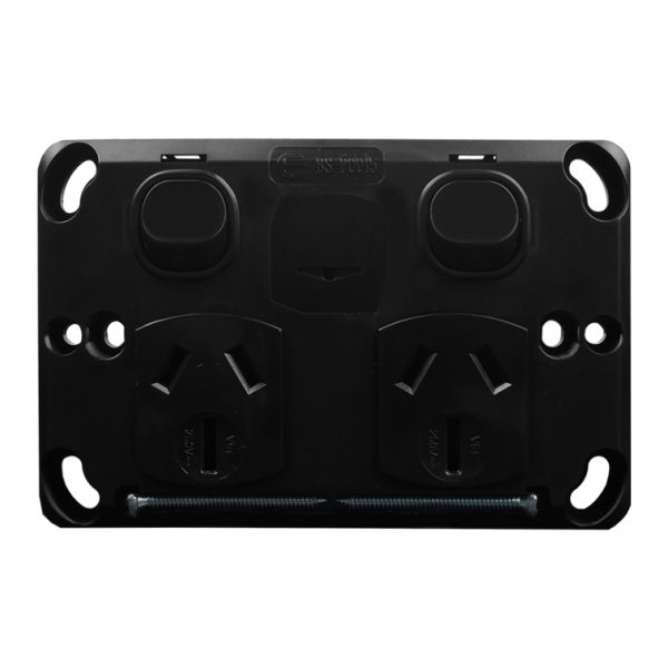 Double Power Point - 15A BLACK - Image 3