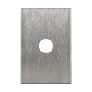 1 Gang Brushed Aluminium Cover Plate to suit LS101V-L