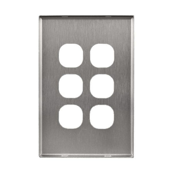 Aluminium Cover Plate for 6 Gang Switch GEO - Image 4