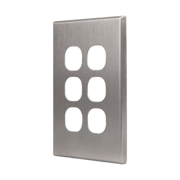 Aluminium Cover Plate for 6 Gang Switch GEO - Image 2