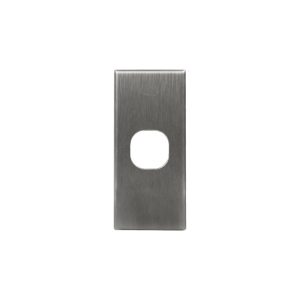 Brushed Aluminium Cover Plate 1 Gang Architrave | Suits GEO Series