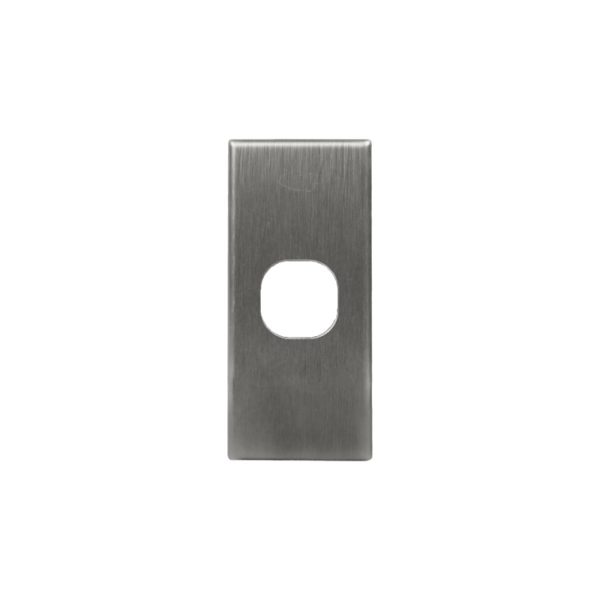 Brushed Aluminium Cover Plate 1 Gang Architrave | Suits GEO Series