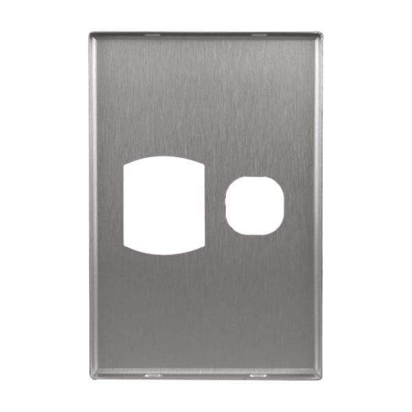 Aluminium Cover Plate Single GPO Vertical LUNA - Image 4