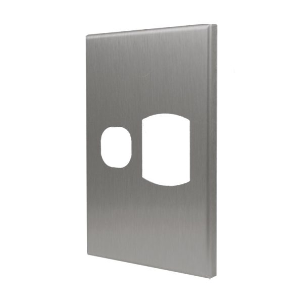 Aluminium Cover Plate Single GPO Vertical LUNA - Image 2