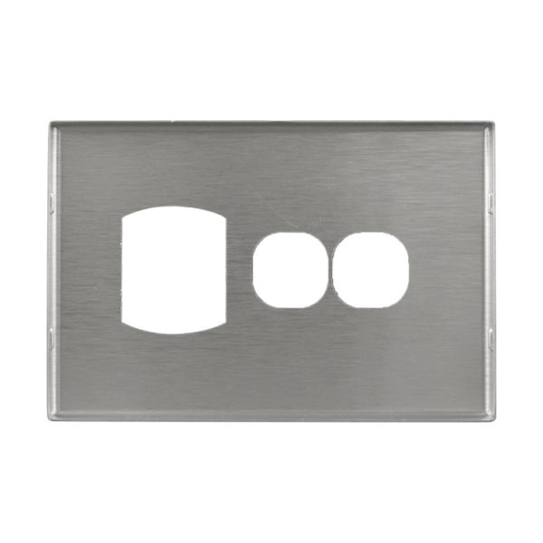 Brushed Aluminium Cover Single GPO + Extra Switch GEO - Image 4