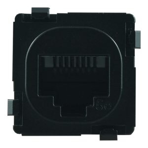 RJ45 Mech CAT5E Data Jack in MATTE BLACK