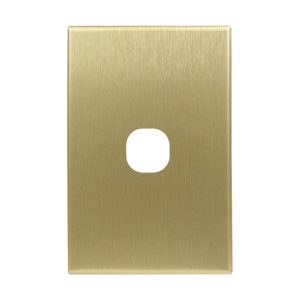 Brushed Brass Cover Plate for 1 Gang Wall Switch