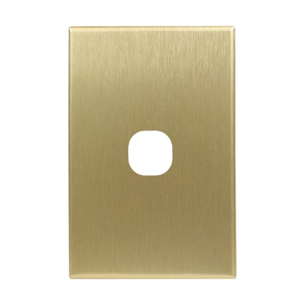 Brushed Brass Cover Plate for 1 Gang Wall Switch