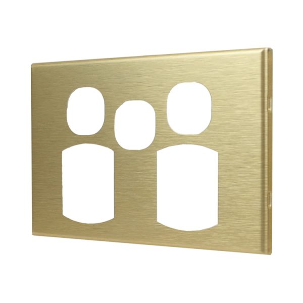 Metal Cover Plate Double Power Point with Extra Switch - Image 2