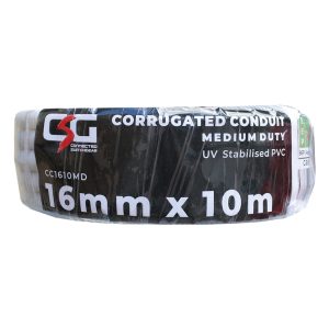 16mm Corrugated Conduit UPVC 10M Roll Grey