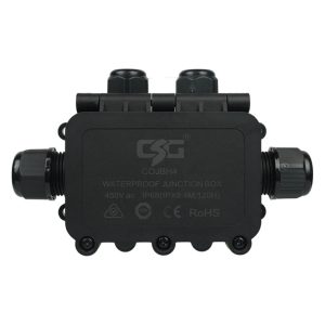 IP68 Weatherproof Junction Box with 4 Cable Entries 450V 40A