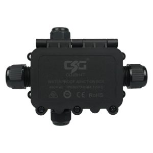 IP68 Weatherproof Junction Box with 4 Cable Entries T Style 450V 40A