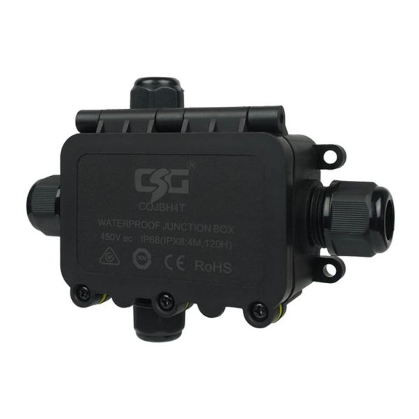 IP68 Junction Box with Terminal Block - 4 Cable Entries T Style - Image 2