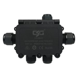 IP68 Weatherproof Junction Box with 5 Cable Entries 450V 40A