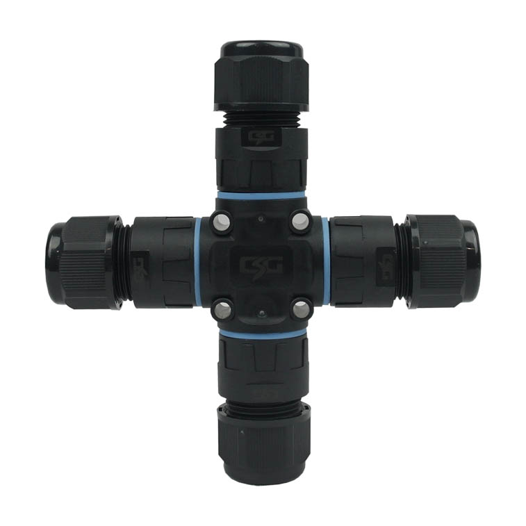 IP68 Waterproof Cable Joiner 3 Terminal 450V 24A X Style