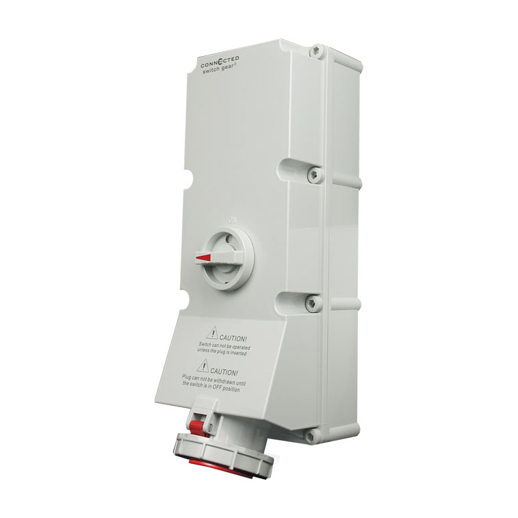 IP67 Combination Switched Socket Outlet Interlock 5 Pin 400V 125A - Image 2